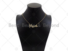 Load image into Gallery viewer, Gold Filled CZ Micro Pave Mama Word Pendant, 18K Gold Filled Mama Charm, Mother's Day Gift, Necklace Bracelet Pendant, 39x18mm,Sku#LD91