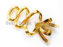 Load image into Gallery viewer, Large CZ Micro Pave Bow Pendant, sku#L171