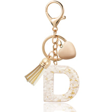 Load image into Gallery viewer, Personalized Heart Shell Letter Pendant Necklace with Tassel - A-Z Initial Charm