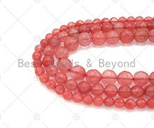 Load image into Gallery viewer, Quanlity Pink Quartz Faceted Round Beads, 6mm/8mm.10mm Red Quartz Beads, 15.5'' Full Strand, SKU#U1158