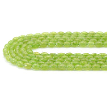 Load image into Gallery viewer, Olive Green Jade Rice Shape Faceted Beads, Sku#U1734