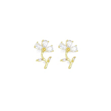 Load image into Gallery viewer, Teardrop CZ Gold Flower Charm, Sku#LK916
