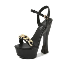 Load image into Gallery viewer, 14cm Chunky-Heel Waterproof Platform Ankle-Strap High Heels – Women's Sexy Summer Heels
