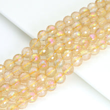 Load image into Gallery viewer, Mystic Citrine Round Faceted Beads, Sku#U2213