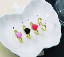 Load image into Gallery viewer, Enamel Heart Adjustable Ring, Sku#X332