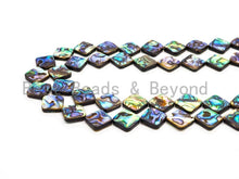 Load image into Gallery viewer, Natural Abalone Flat Diamond Shape Shell beads, SKU#R8C