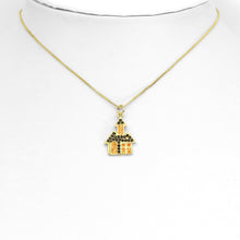 Load image into Gallery viewer, Colorful CZ Pave Halloween Hunted House Castle Charm, Sku#A214