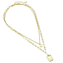 Load image into Gallery viewer, Lucky Tag Love Coin Dainty Chain Layering Necklace set, EF468