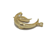 Load image into Gallery viewer, Gold CZ Bird On Cresent Moon Charm, Sku#JL127