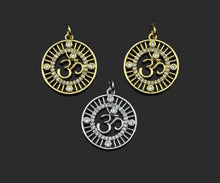 Load image into Gallery viewer, CZ Pave OM Charm, Sku#L352