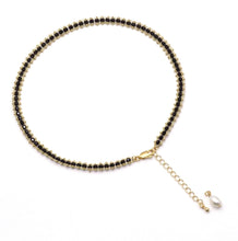 Load image into Gallery viewer, Black Beads Choker necklace, EF327