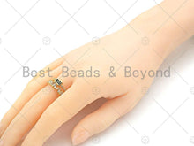 Load image into Gallery viewer, Fancy Emerald CZ Statement Ring, Sku#X188