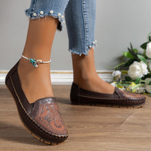 Load image into Gallery viewer, Women's Retro Flat Loafers | Vintage Slip-On Round Toe Shoes | PU Leather Everyday Flats