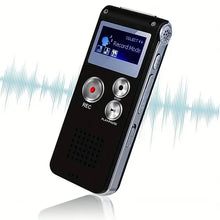 Load image into Gallery viewer, 8GB Digital Voice Recorder &amp; MP3 Player – Portable Audio for Meetings &amp; Lectures