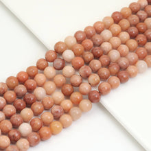 Load image into Gallery viewer, Genuine Orange Quartz Round Smooth Beads, Sku#U1879