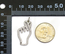Load image into Gallery viewer, CZ Love You Gesture Charm, Sku#B201