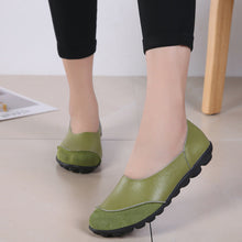 Load image into Gallery viewer, Women's Korean Casual Slip-On Loafers | Low Heel Round Toe Leather Shoes