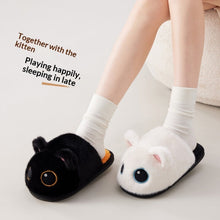 Load image into Gallery viewer, Cozy Cat Slippers with Fleece Lining - Warm Indoor House Shoes for Women &amp; Men