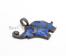 Load image into Gallery viewer, NEW Enamel Colorful Elephant Pendant,CZ Micro Pave Oil Drop Elephant pendant,Enamel pendant,Enamel Jewelry,33x41mm,sku#F569