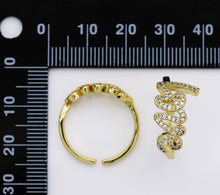 Load image into Gallery viewer, CZ Love Gold Adjustable Ring, Sku#X347
