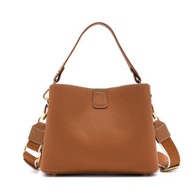 Load image into Gallery viewer, Women's Genuine Leather Bucket Tote Bag – Spacious Everyday Shoulder Bag
