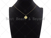 Load image into Gallery viewer, CZ Micro Pave Heart Arrows Eye Star Coin Charm,Sku#L417