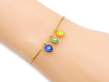 Load image into Gallery viewer, Enamel Evil Eye On Heart Pendant, Sku#B175