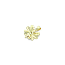 Load image into Gallery viewer, CZ Gold Petal Flower Dragonfly Charm Pendant, Sku#LK1190
