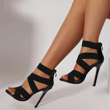 Load image into Gallery viewer, Women's Roman Style High Heel Sandals with Back Zipper - Elegant Party Heels
