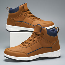 Load image into Gallery viewer, Men's High Top Lace-Up Boots | Anti-Slip PU Leather Loafer Shoes for Men &amp; Women