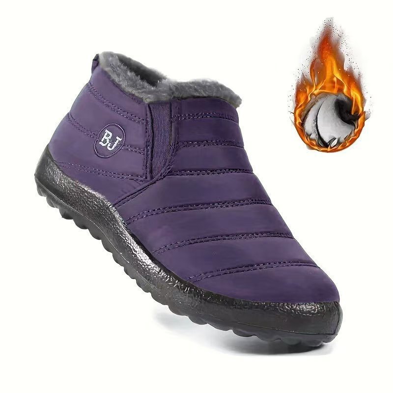 Warm Padded Slip-On Ankle Boots