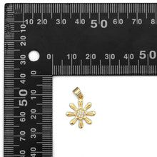 Load image into Gallery viewer, Clear CZ Gold Daisy Flower Shape Charm, Sku#LK830