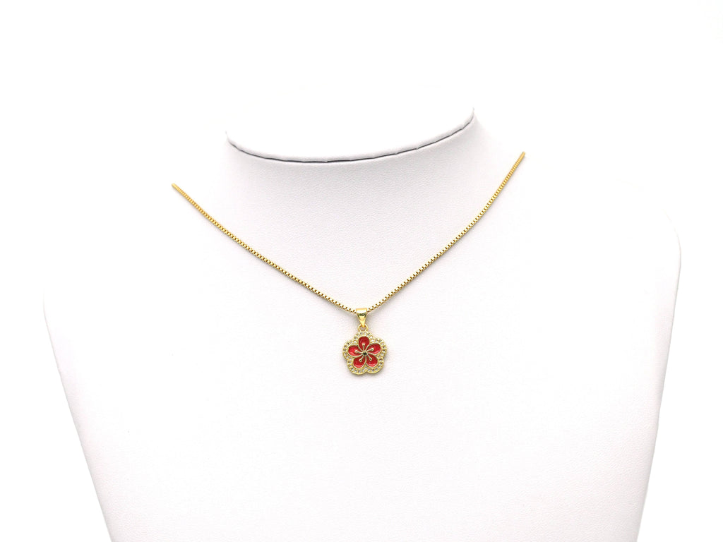 Colorful Enamel Flower Charm, LK577