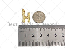 Load image into Gallery viewer, Gold Bamboo Initial Charm, Alphabet Name Letter Charm,sku#L277C