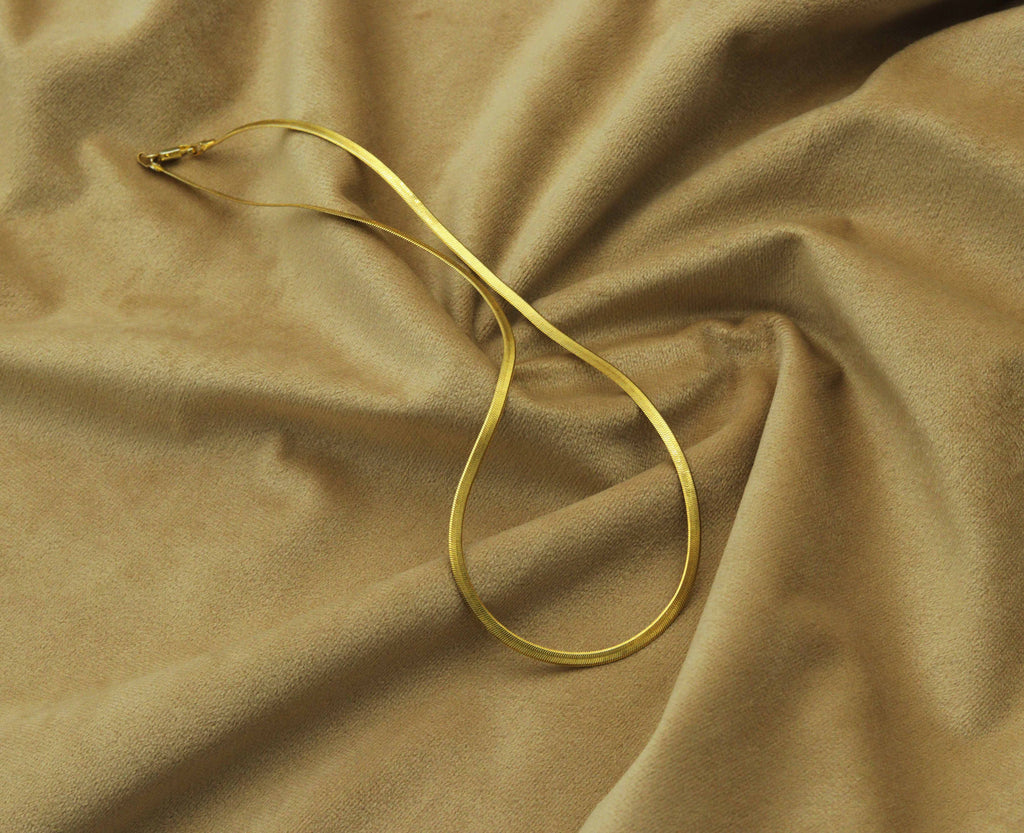 Herringbone chain necklace, M383N