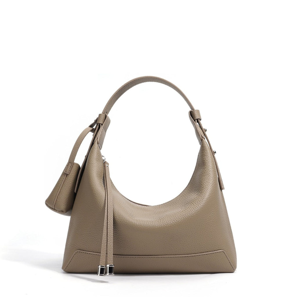 Women's Genuine Leather Pillow Bag – Full-Grain Cowhide Shoulder Bag