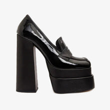 Load image into Gallery viewer, The Latino Black Leather Platform Heel Pump Women Shoe Final Sale!