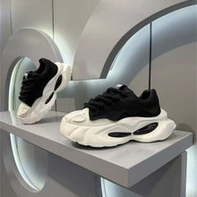 Load image into Gallery viewer, Men's Platform Casual Sneakers - Breathable Mesh Lace-Up Tennis Shoes