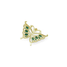 Load image into Gallery viewer, Micro Pave Green Jade Butterfly Pendant, Sku#LX360