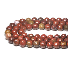 Load image into Gallery viewer, Genuine Red Yellow Agate Round Faceted Beads, Sku#U1748