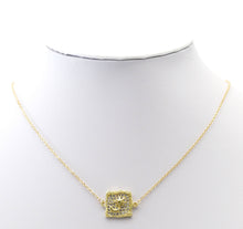 Load image into Gallery viewer, CZ Gold Star Cresent Moon Square Connector Charm, Sku#LK770