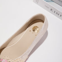 Load image into Gallery viewer, Women's Jacquard Kitten Heel Sandals | Pointed Toe Lace Flower Embroidery Heels