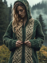 Load image into Gallery viewer, Women's Skin-friendly, Anti-pilling Knitted Cardigan With A Round Neckline, Loose Fit, And Long Length