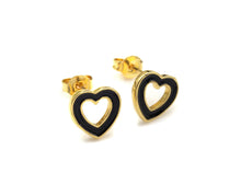 Load image into Gallery viewer, Colorful Open Heart Enamel Stud Earrings, J215C
