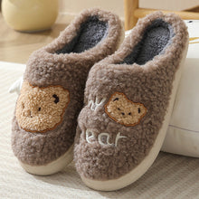 Load image into Gallery viewer, Unisex Bear Plush House Slippers | Anti-Slip Warm Indoor Shoes
