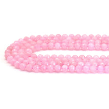 Load image into Gallery viewer, Genuine Madagascar Rose Quartz Round Faceted Beads, Sku#U172