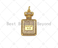 Load image into Gallery viewer, CZ Micro Pave Perfume Bottle Shape Pendant,Cubic Zirconia Go