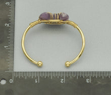 Load image into Gallery viewer, Gemstone Moon Shape Wire Trapped Cuff bracelet, sku#LY25