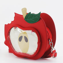 Load image into Gallery viewer, Apple-Themed PU Crossbody Bag for Women – Cute Mini Shoulder Bag for School &amp; Daily Commute | Red &amp; Green