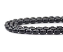 Load image into Gallery viewer, Black White Rice Shape Opaque Crystal Beads, U1443